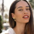 thumbnail image 3 of Sdmnsg-T Gold Plated Bow Earrings for Women, 925 Sterling Silver Post Ribbon Knot Stud Earrings Drops, Daily Jewelry Accessory Valentines Day Gifts, 3 of 6