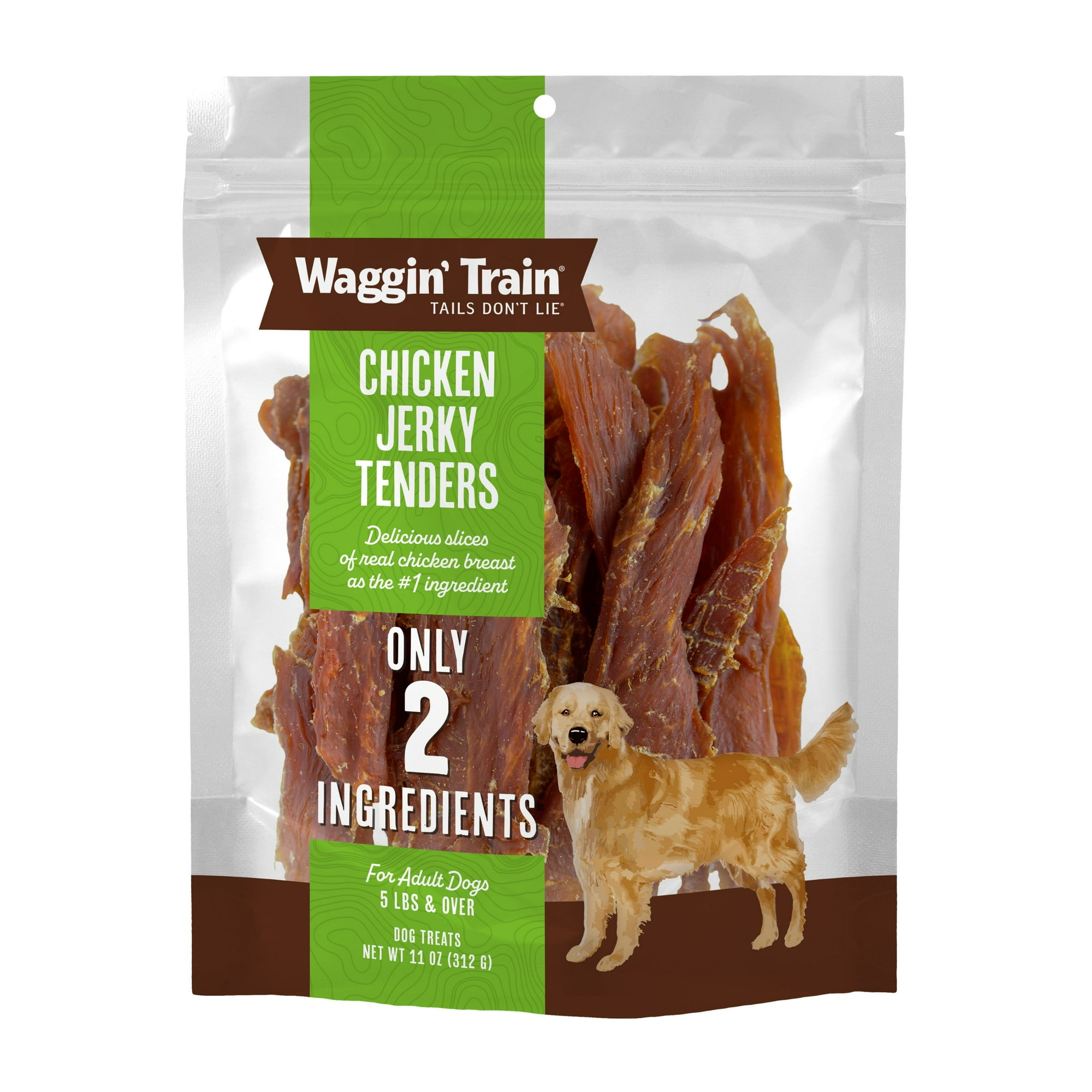Waggin' Train All-Natural High Protein Chicken Jerky Dog Treats, 11oz. Pouch