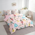 thumbnail image 4 of Manfei Cartoon Xmas Nutcracker Twin Bedding Sets 7-Piece for Kids, Princess Fairy Elf Bedding Comforter Set, Cute Christmas Tree Reversible Sheet Sets, Microfiber Bedroom Decor, 4 of 8