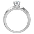 thumbnail image 4 of 14k White Gold Intertwined Diamond Engagement Ring Split Shank 1.00 CTW (G,VS), 4 of 6