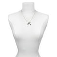 thumbnail image 3 of Delight Jewelry Silvertone Sitting Bunny with Easter Egg - Love and Lock Charm Necklace, 18"+1", 3 of 4