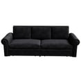 thumbnail image 5 of Home Sofa,93.7" King Pull Out Sofa Bed,3-in-1 Velvet Convertible Sleeper Sofa with Nailhead Trim & Rolled Arm,Multi-Functional Sofa Bed for Living Room,Bedroom, 5 of 12