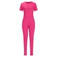 thumbnail image 4 of Oversized Tshirts for Women Women's 2 Piece Outfits Matching Knit Sweater Sets Pullover Tops and High Waisted Pants Tracksuit Sweatsuit Ndbuld Hot Pink L, 4 of 6