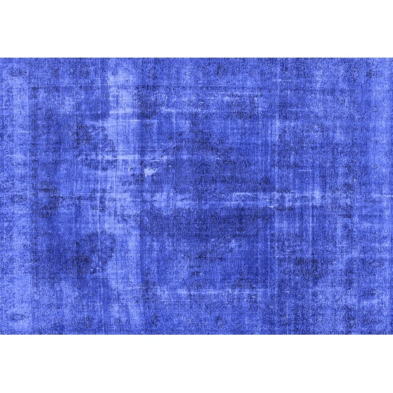 Ahgly Company Indoor Rectangle Oriental Blue Industrial Area Rugs, 7' x 10'
