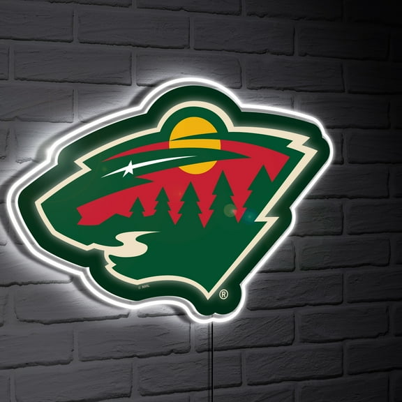 Minnesota Wild LED Team Logo Shaped Lighted Wall Sign