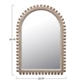 thumbnail image 2 of Creative Co-Op Wood Ball Framed Arched Wall Mirror, Natural, 2 of 2