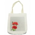 thumbnail image 1 of Poppy Tote Bag, Fresh Garden Inflorescence Petals and Buds Romantic Bridal Corsage, Cloth Linen Reusable Bag for Shopping Books Beach and More, 16.5" X 14", Cream, by Ambesonne, 1 of 2