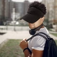 thumbnail image 3 of Jiibva Casual Sun Shade Hat Sun Cap with Fake Hair For Men Hip Hop Adjustable Wigs Baseball Cap Spiky Hairs Baseball Hat, 3 of 7