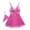 Hot Pink, variant on Women's Sheer Mesh Embroidered Camisole Slit Sleepwear Set Soft Polyester Fabric Intimate Sleepwear 2025 Essential Chic Home Wear For Cozy Evenings & Relaxing Bedtime
