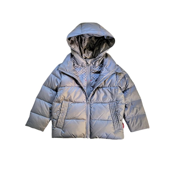 ONE KID The Road Coat Down Toddler Winter Jacket with Split Collar and Dual Zipper, 20% Feather Insulation, Unisex Kids Winter Coat - The Road Coat Down - Platinum