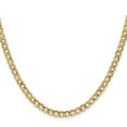 thumbnail image 2 of 10K Yellow Gold Curb Chain Styles Necklace 4.3 mm Semi-Solid 16 inch, 2 of 4
