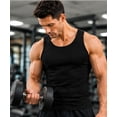 thumbnail image 4 of Gelante Men's Ribbed Cotton Tank Tops, 3-Pack, Sleeveless Undershirts, 4 of 6
