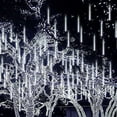 thumbnail image 2 of 30CM/50CM 8 Tubes LED Meteor Shower Rain Lights Waterproof Falling String Lights for Wedding Party Christmas Decoration (White,30cm 8 Tubes), 2 of 5