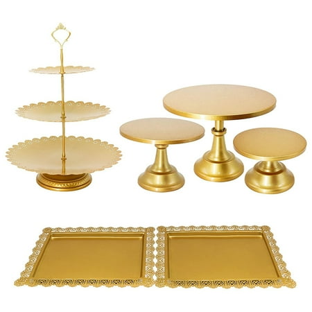 

6PCS Metal Cake Stands Luxurious Multifunctional Rack for Display