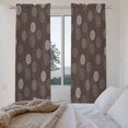 thumbnail image 3 of Brown Daisy Kitchen Curtain for Berdoom Living Room Cafe 72 Inch Length, Modern Farmhouse Chrysanthemum Floral Tiers Curtains Light Filtering Drapes Rod Pocket Window Treatment 2 Panels 52"Wx72"L, 3 of 8