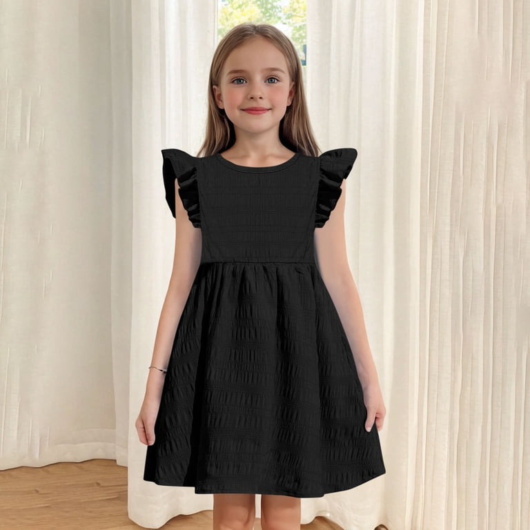 Teen Girl Dress Flutter Sleeve Tiered Swing A-Line Cute Black Dress Girls Birthday Dresses For Girls Girls' Special Occasion Dresses - Walmart.com Teen Girl Dress Flutter Sleeve Tiered Swing A-Line Cute Black Dress Girls Birthday Dresses For Girls Girls' Special Occasion Dresses - Walmart.com