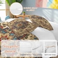 thumbnail image 2 of 3 Piece Boho Flower Duvet Cover Set Queen Size,Microfiber Comforter/Quilt Cover with Corner Ties and 2 Pillowcases,Bohemian Western Rustic Tribal Patterns All Season Soft Bedding with Zipper Closure, 2 of 8