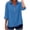 Blue, variant on JFGHDG Womens Gauze Shirts Summer Casual Loose Button Down Tops Short Sleeve Textured Collared Work Blouses Vacation Clothes Beige XL