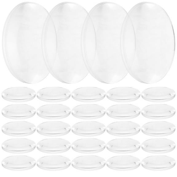 Worgeous 50 Pcs Double Optical Lens Polished Convex Lens Biconvex Lens 2.50X2.50X0.20CM