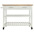 Homegear Open Storage V3 Kitchen Cart with Shelves Island on Wheels