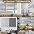 thumbnail image 2 of Persiana Enrollable para Ventana, Roller Blinds para Ventanas Impermeable Doble Capa Persiana Horizontal Moderna Privacidad Protección para Visión Noche Día, 2 of 4