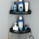 thumbnail image 1 of Estante para ducha, organizador de ducha para baño con 2 ganchos, acero inoxidable SUS304, estantes de ducha para ducha interior (2 piezas negras), 1 of 5