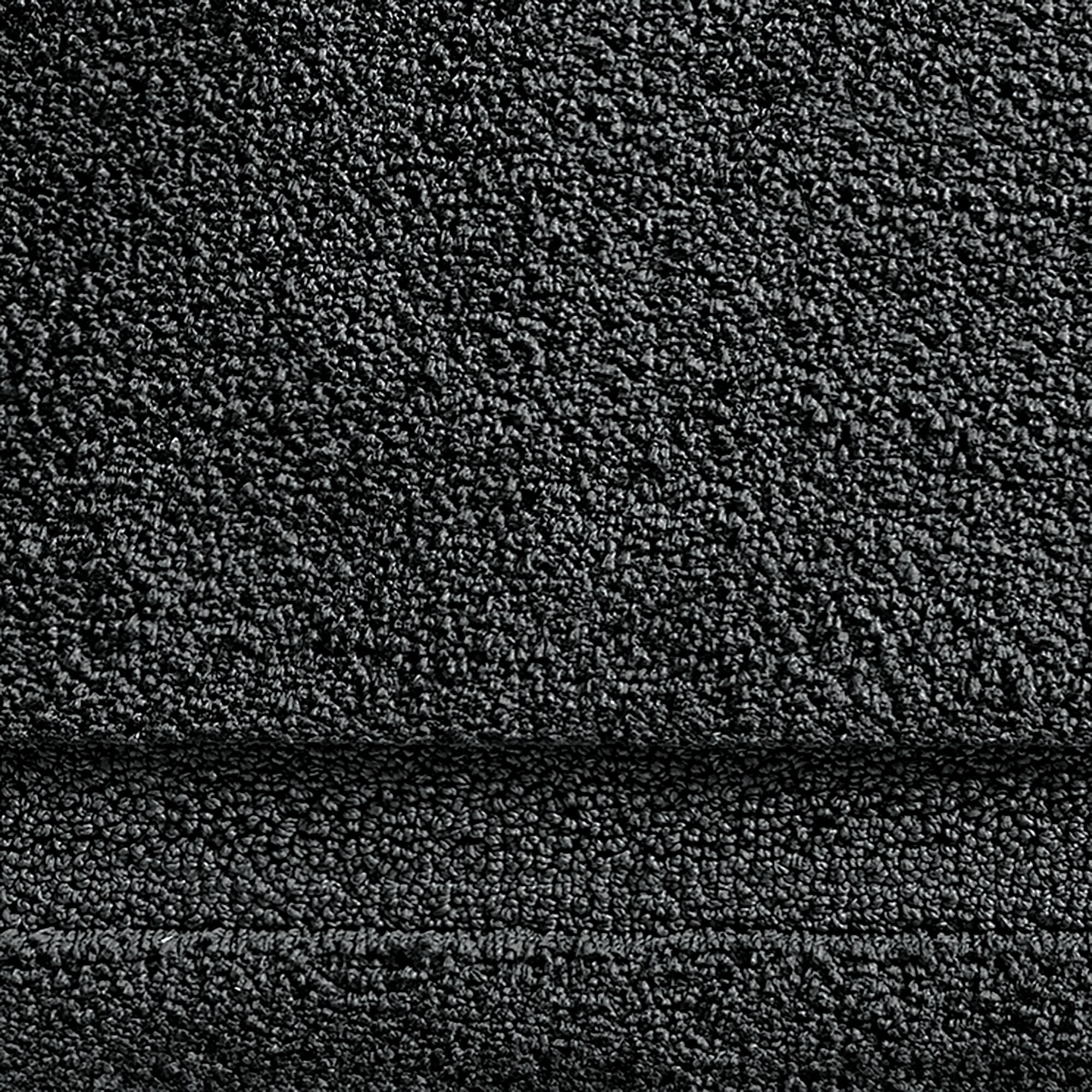 mDesign Microfiber Bath Mats - 3 Piece Bathroom Rugs - Set of 3 - Black