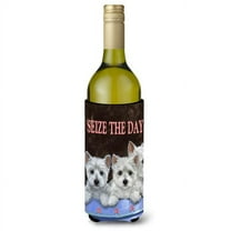 Westie Seize the Day Wine Bottle Hugger