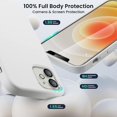 thumbnail image 4 of kmek7-Case for iPhone 12 and iPhone 12 Pro Case 6.1 inch, with 2 Screen Protectors + 2 Camera Lens Protectors, Liquid Silicone Gel Ruber Cover [Full Body] Shockproof Protective Phone Cover-White, 4 of 4