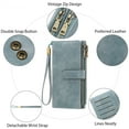 thumbnail image 6 of (2 pack) FALAN MULE Women's Casual Bifold Wallet, Blue, 6 of 9