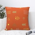 thumbnail image 6 of YFYANG Square Decorative Throw Pillow Case (Without Pillow Insert), Orange Abstract Line Decoration Bedroom Sofa Car Cushion Cover, 16"x16", 6 of 9