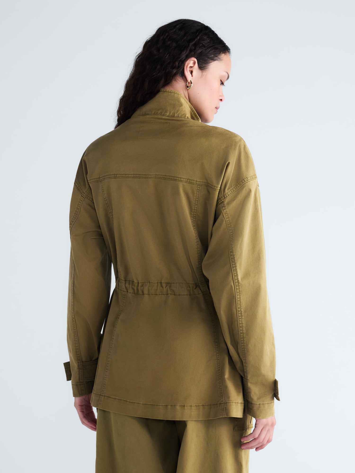 Scoop Women's and Women's Plus Cinched Waist Barn Jacket, Sizes XS-4X