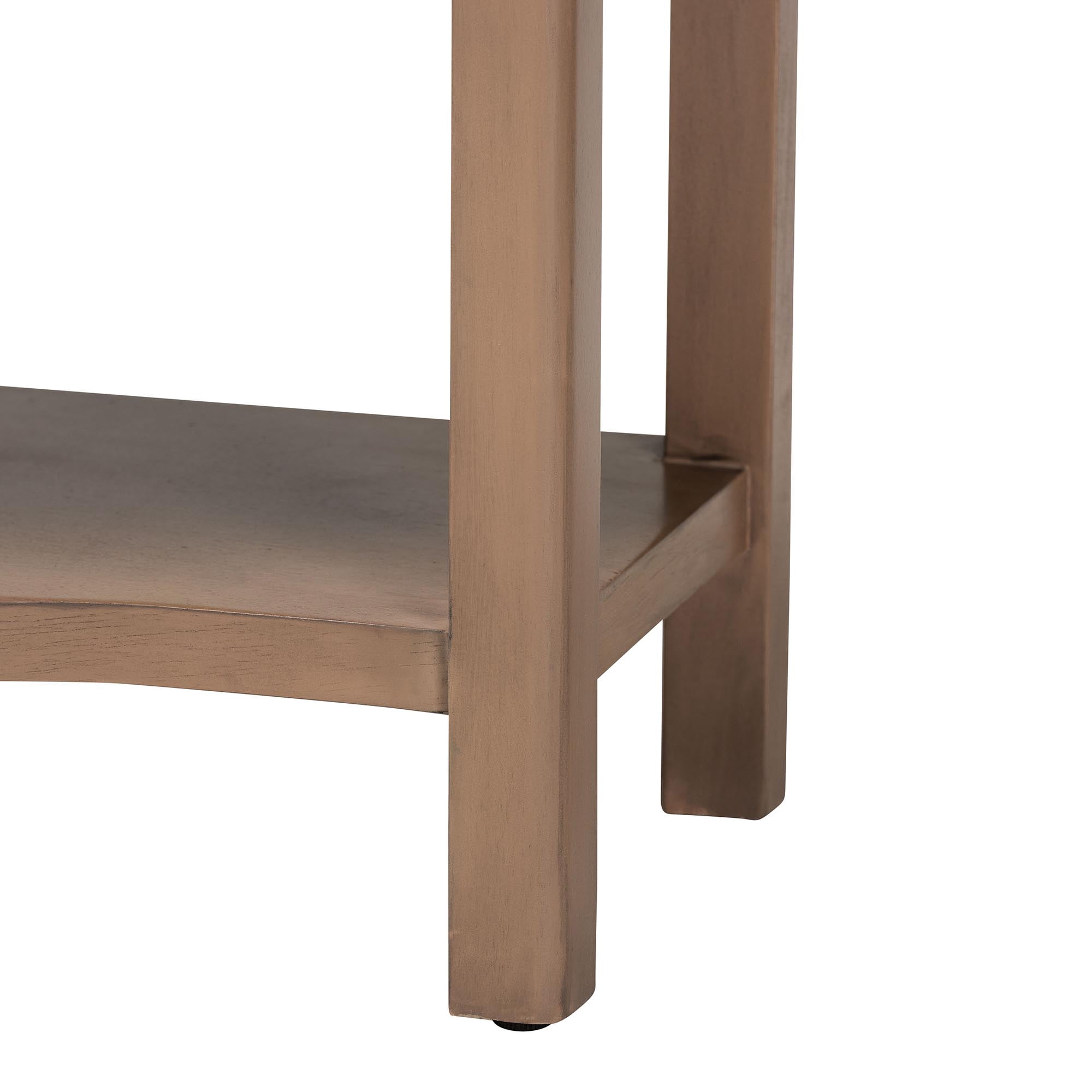 bali & pari Kelila Traditional Console Table, 2-Drawer, Champagne Brown