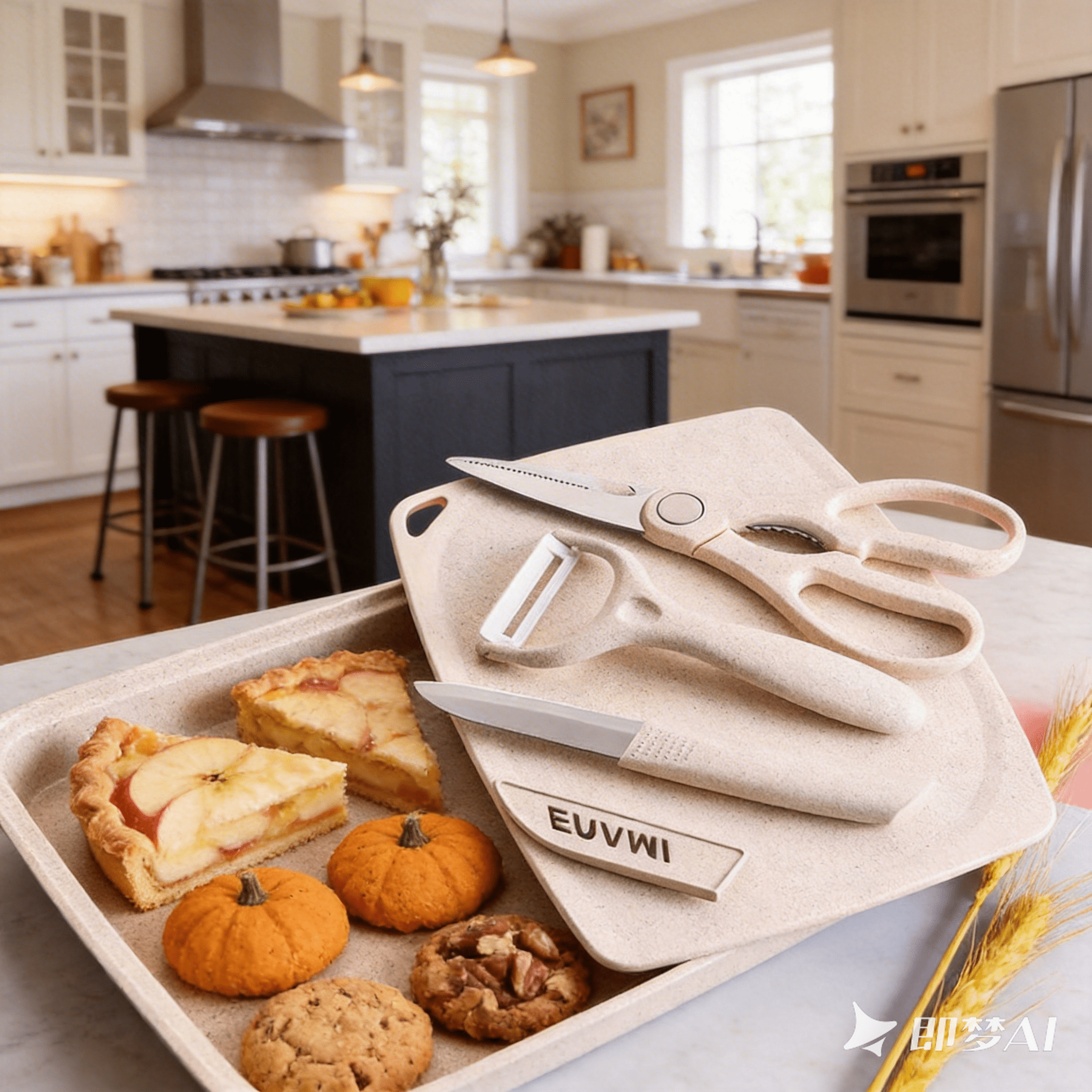 5-in-1 Cutting Board, Knife, Peeler, Scissors and Tray Set/Travel, Camping/Outdoor, Dorms  Small Cutting Boards  Dishwasher Safe