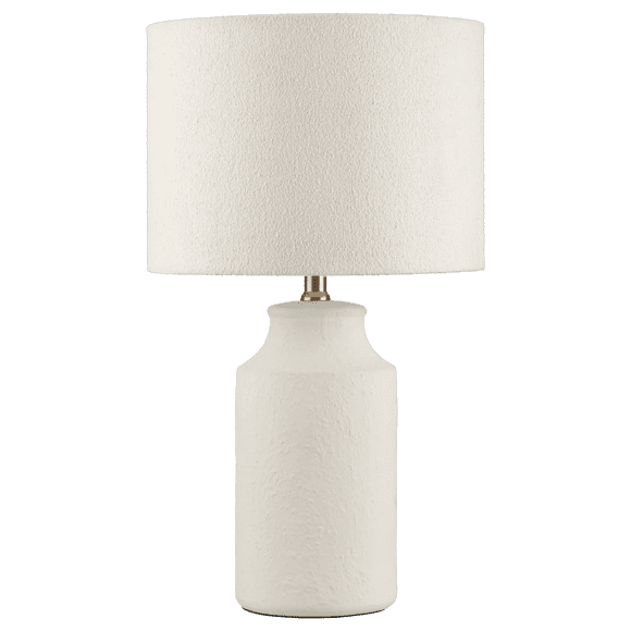 Bouclair White Textured Ceramic Table Lamp