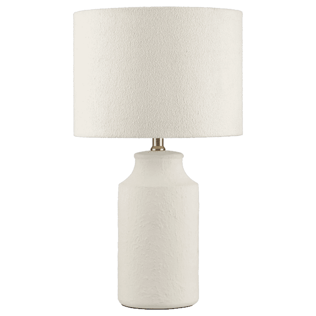 Bouclair White Textured Ceramic Table Lamp