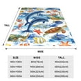 thumbnail image 5 of Bingfone Marine Animals Print Flannel Fleece Blanket Throw Blanket For Bed,Sofa,Couch,Travel,Camping(50"X40"), 5 of 9