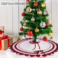 thumbnail image 4 of Milue Christmas Tree Skirt with Bowknot Pattern Stylish Tree Bottom Decoration Mat, 4 of 8
