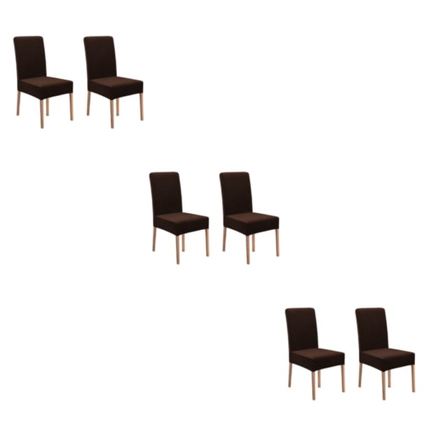 Fundas Elásticas para Sillas de Comedor Bewildely 2 Piezas Marrón Resistente a los Arañazos