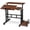 Dark walnut, variant on Mobile Standing Desk with Adjustable Height – Large Workspace and Charging Station – Rolling, Locking Casters – Light walnut
