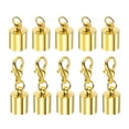 thumbnail image 1 of 10uds Cordón Extremo Unique Bargains Tapa 7.5mm ID Langosta Garra Cierre Extremo Dorado Tono, 1 of 5