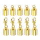 thumbnail image 1 of 10uds Cordón Extremo Unique Bargains Tapa 7.5mm ID Langosta Garra Cierre Extremo Dorado Tono, 1 of 5