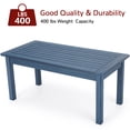 thumbnail image 3 of Outdoor Coffee Table, 36"L All Weather Resistant HIPS Patio Furniture Adirondack Dining Table for Garden Lawn Porch Balcony,Blue, 3 of 9