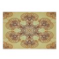 thumbnail image 1 of Ethnic Cutting Board, Ornate Vintage Circular Motif in Oriental Tattoo Mandala Inspired, Decorative Tempered Glass Cutting and Serving Board, Small Size, Dark Orange Apricot, by Ambesonne, 1 of 1