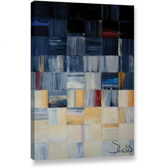 ArtWall Shiela Gosselin "Grey Squares" Gallery-Wrapped Canvas