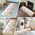 thumbnail image 6 of Spring Watercolor Area&nbsp;Rug 2x6ft Colorful Flower Wildflower Green Leaf Non-Slip&nbsp;Washable Square&nbsp;Rugs Soft Felt Indoor Floor Mat for Bedroom Kitchen Living Room Bathroom, 6 of 9
