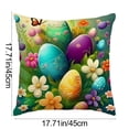 thumbnail image 3 of Uutvery Easter Bunny Print Pillowcase, Machine Washable Polyester Pillow Cover, Fade Resistant Indoor Outdoor Decor, Holiday Home Decor For Sofa Bed Chair, 3 of 7