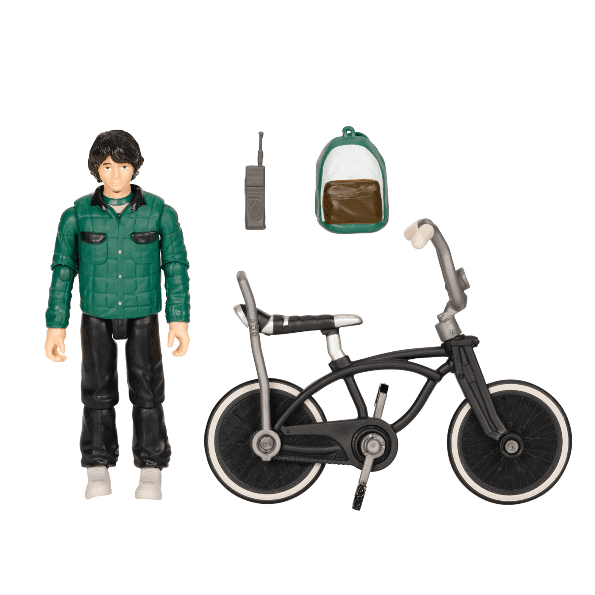 Stranger Things Mike Wheeler (Season 1) - 4-Inch Articulated Action Figure with Bicycle and Accessories