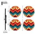 thumbnail image 2 of Non-Ticking Silent Wall Clocks Battery Operated Personalized Decor Clock for Bathroom,Office-Red And Teal Pattern Background（10inch）, 2 of 4
