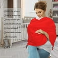 thumbnail image 4 of Haiem Red Baby Nursing Cover & Nursing Poncho - Multi Use Cover for Baby Car Seat Canopy, Stroller Cover, 360°Full Privacy Breastfeeding Coverage, 4 of 9